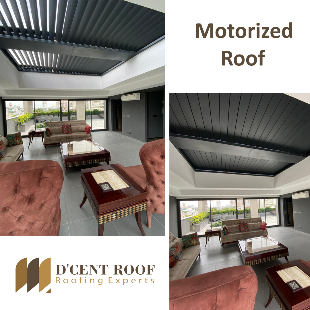 Motorized roof for patio, India